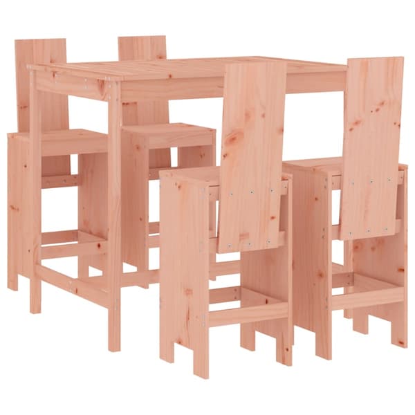 Bistroset 5 delar massivt douglasträ