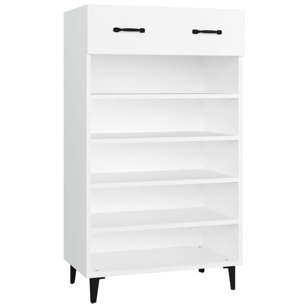 Skoskåp vit 60x35x105 cm konstruerat trä