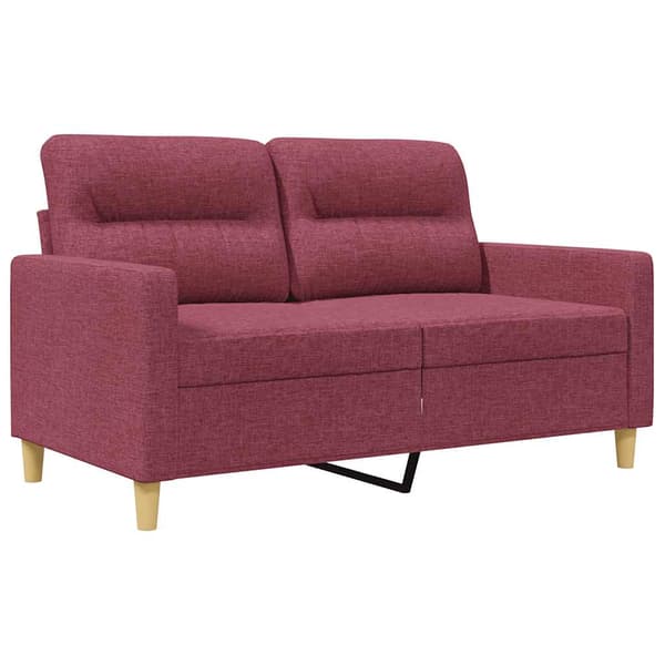 2-sitssoffa vinröd 120 cm tyg