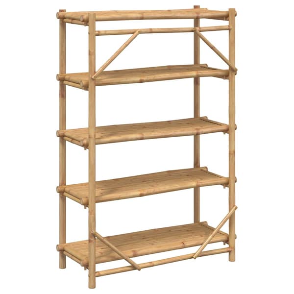 Bokhylla 5 hyllplan 100x40x150 cm bambu