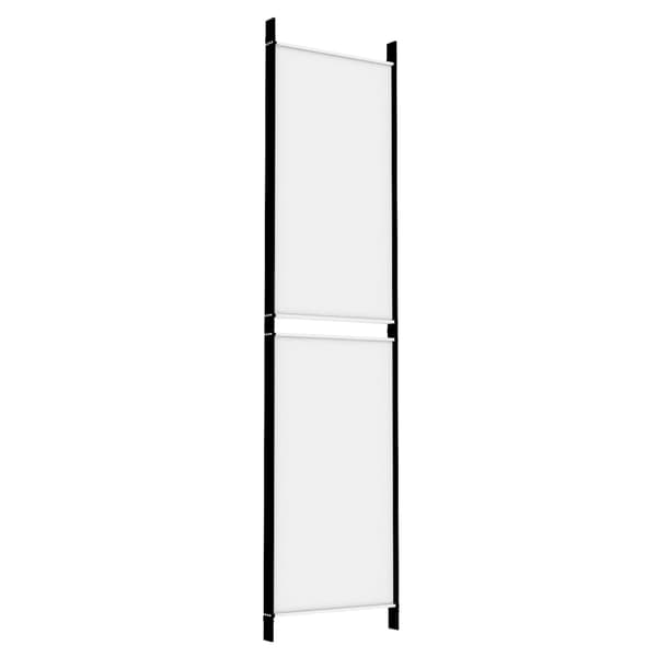 Rumsavdelare 4 paneler vit 200x200 cm tyg
