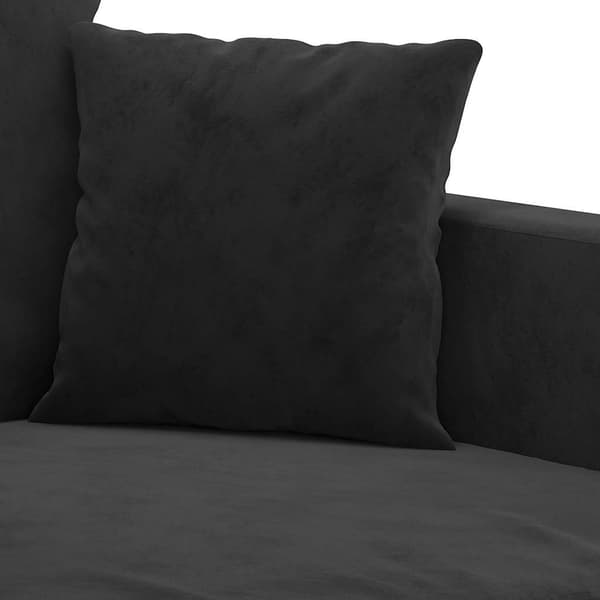 2-sitssoffa ljusgrå Svart 120 cm sammet