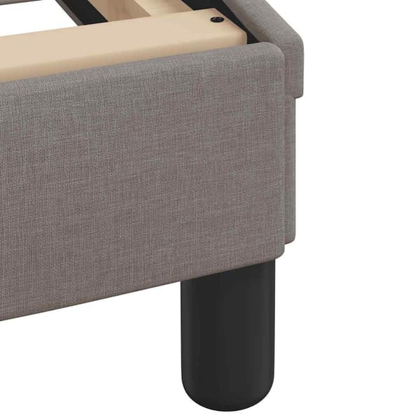 Bed Frame "Dover" Taupe 140x190 cm Fabric