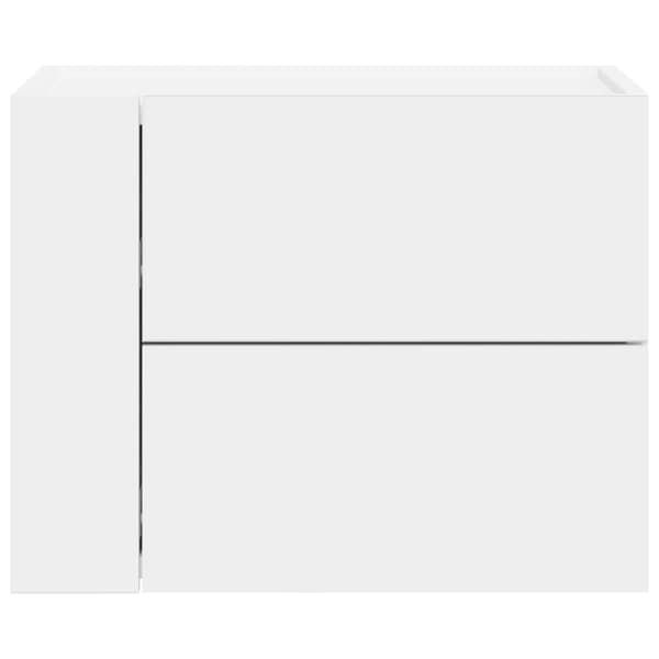 Väggmonterat sängbord vit 45x30x35 cm