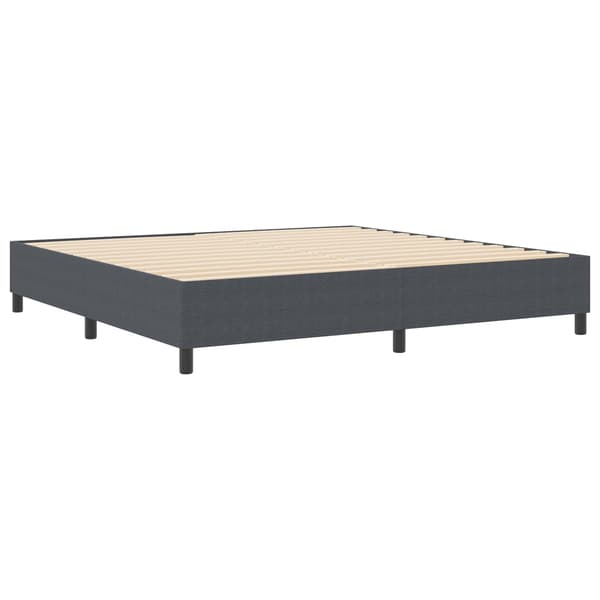 Plattform sängram Mörkgrå 200 x 200 cm Kordread tyg