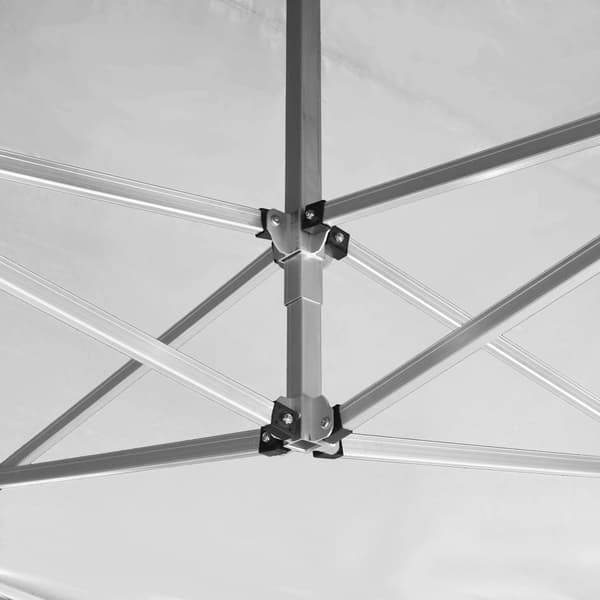 Hopfällbart partytält aluminium 4,5x3 m vit