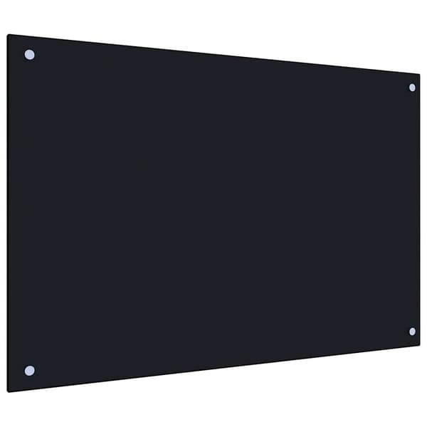 Stänkskydd svart 90x60 cm härdat glas