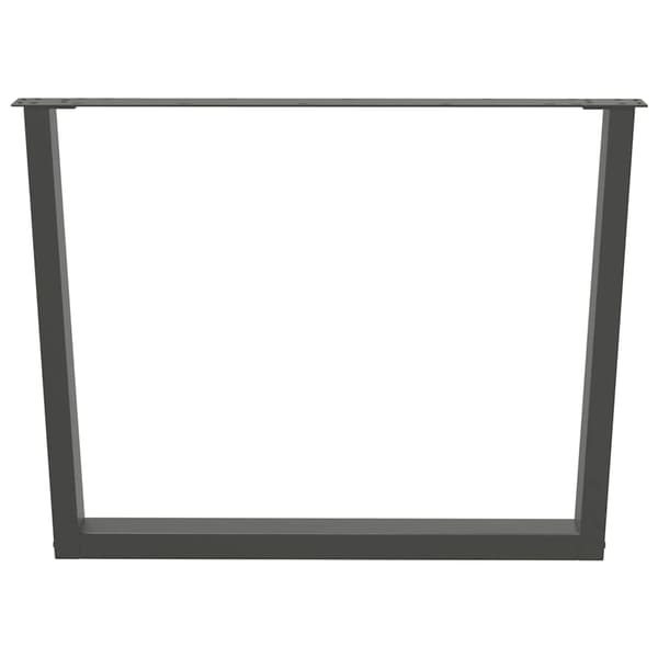 Matbordsben V-formade 2 st antracit 100x(72-73,3) cm stål