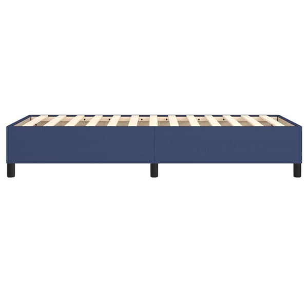 Boxspring-sängram blå 90x200cm tyg