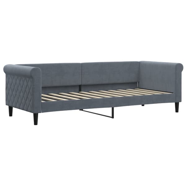 Dagbädd utdragbar mörkgrå 80x200 cm sammet
