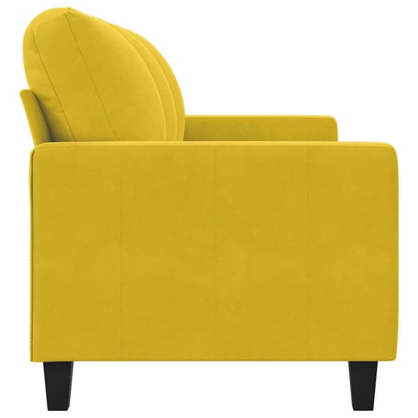 3-sitssoffa gul 180 cm sammet