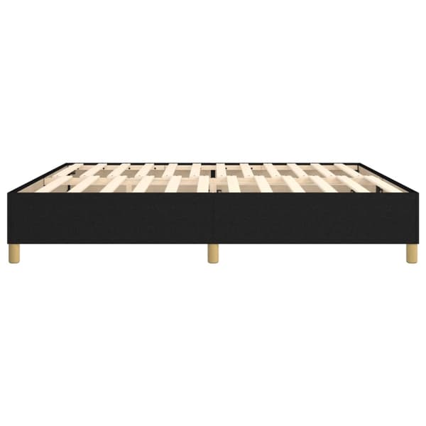 Boxspring-sängram svart 200x200 cm tyg