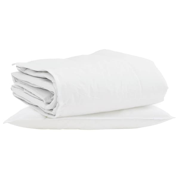 Vinter Täcke med kudde 2 pcs Vit Dunfjäder