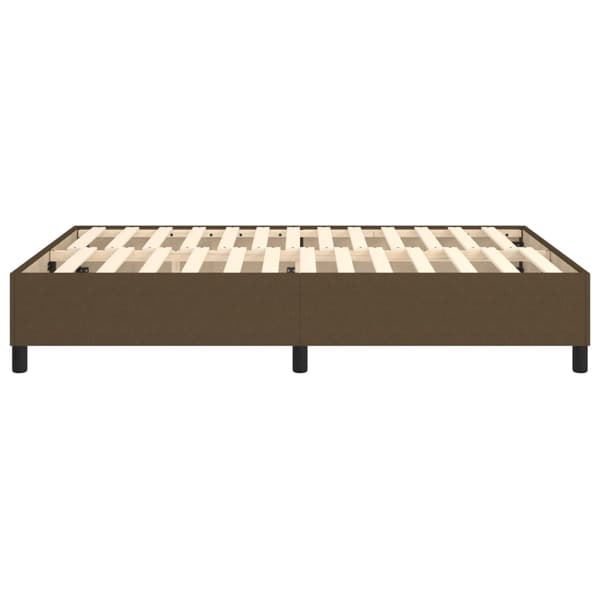 Boxspring-sängram mörkbrun 140x200 cm tyg
