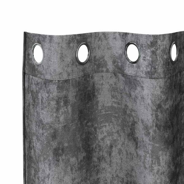 Sammetsgardiner 2 st Grå 140 x 140 cm Sammet