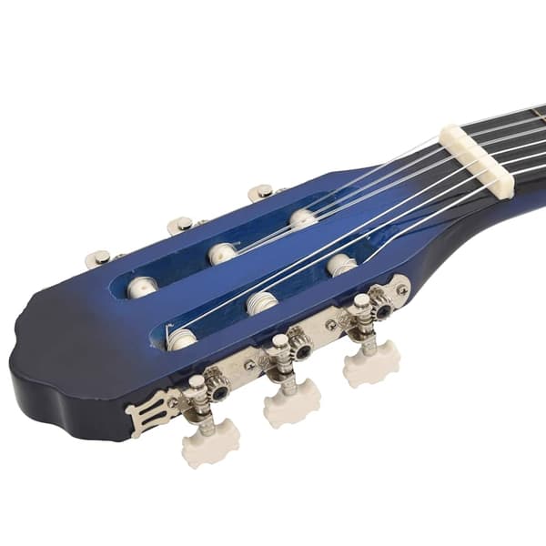 Klassisk gitarr för nybörjare blå 4/4 39" amerikansk lind