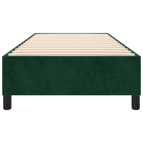 Boxspring-sängram mörkgrön 80x200 cm sammet