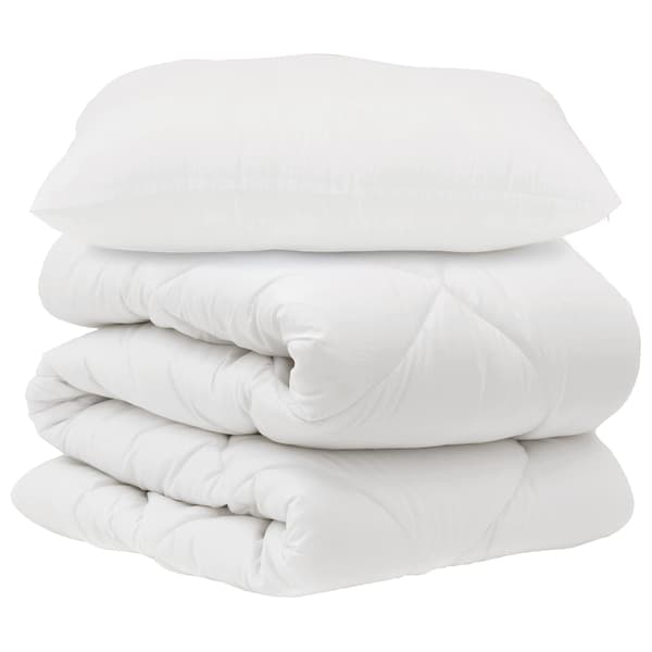 Täckeset med kudde 2 pcs Vit Mikrofiber