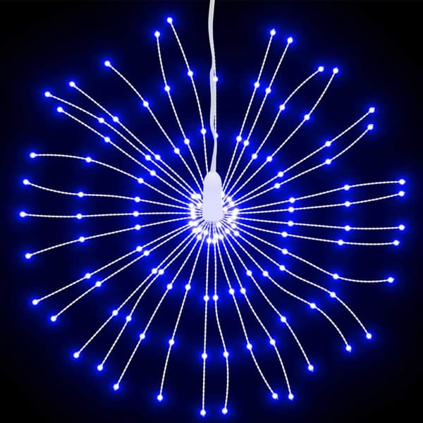Julbelysning 4 st 140 LED blå 17 cm