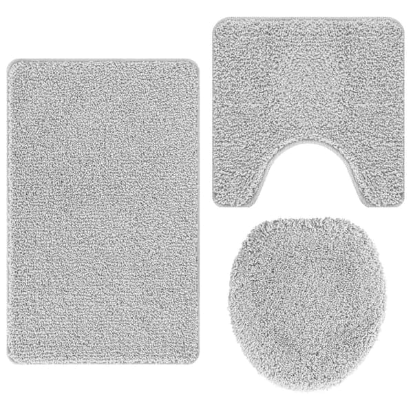 Antisklid badmatta set 3 pcs Grå PP
