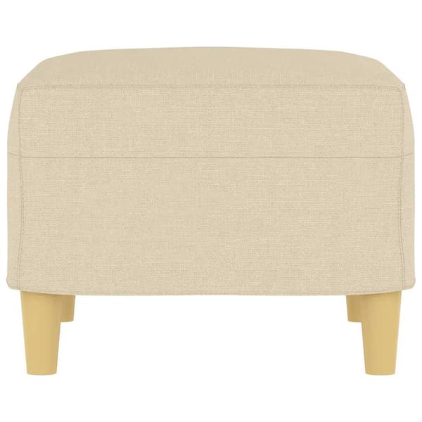 Fotpall gräddvit 60x50x41 cm tyg