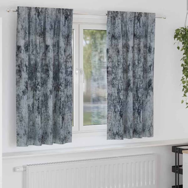 Sammetsgardiner 2 st Silvergrå 175 x 140 cm Sammet