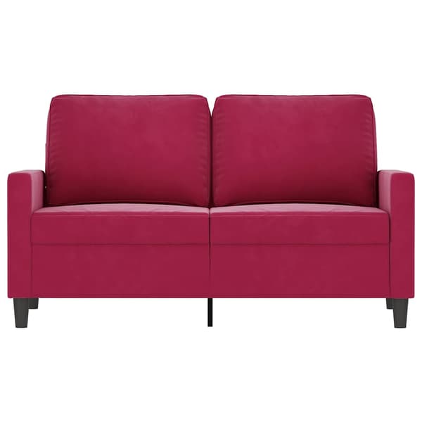 2-sitssoffa vinröd 120 cm sammet