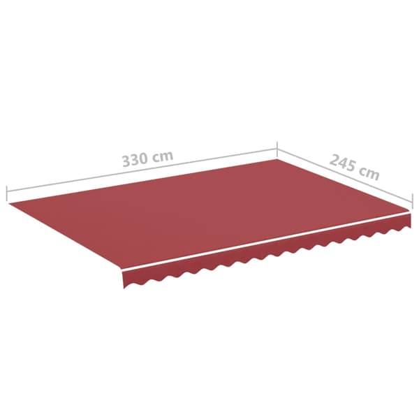 Ersättningstyg för markis vinröd 3,5x2,5 m polyester