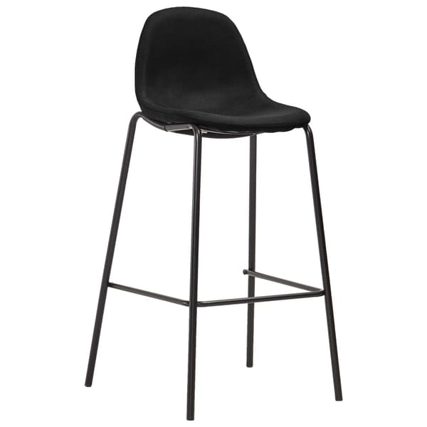 Barstolar 6 st svart tyg