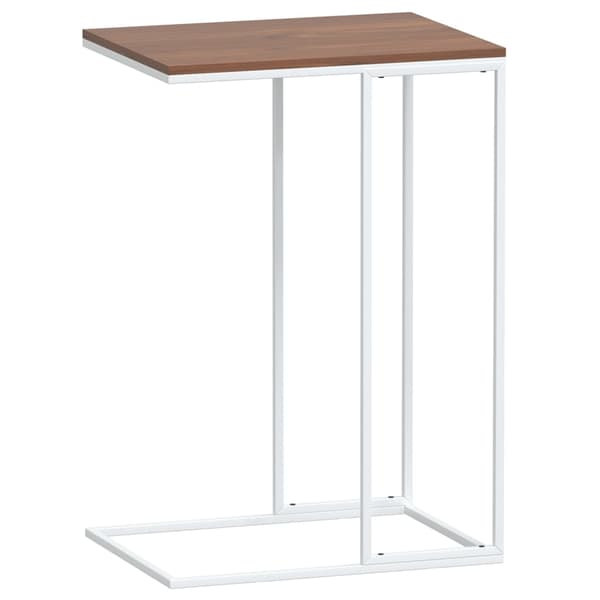 Sidobord vit 40x30x59 cm konstruerat trä