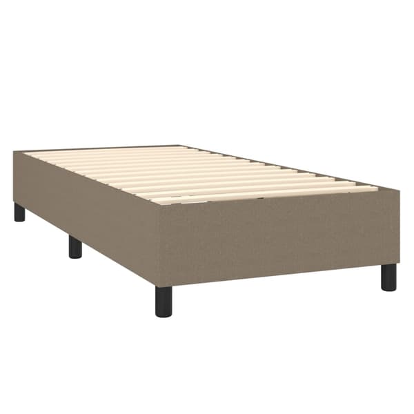 Boxspring-sängram Taupe 90x200 cm tyg