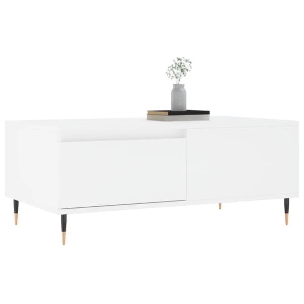 Soffbord vit 90x50x36,5 cm konstruerat trä