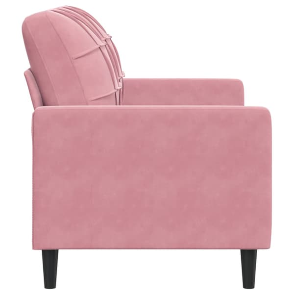 Soffa 2-sits rosa 120 cm sammet