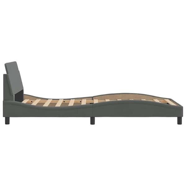 Bed Frame "Dover" Dark Grey 100x200 cm Fabric