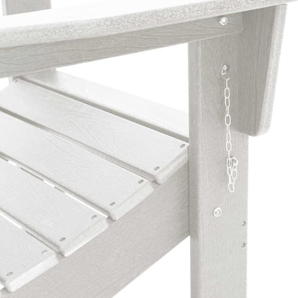 Fällbar Adirondack Stol Vit 80,5 x 74,5 x 92 cm HDPE
