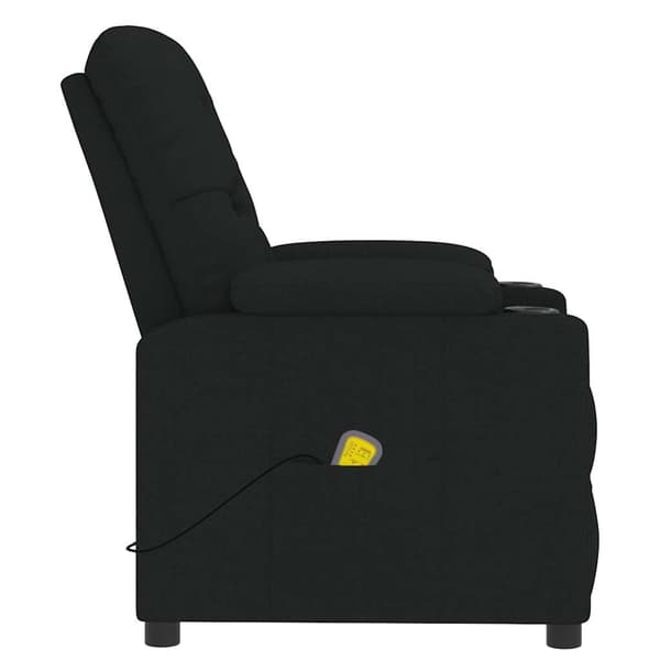 Massagefåtölj svart tyg