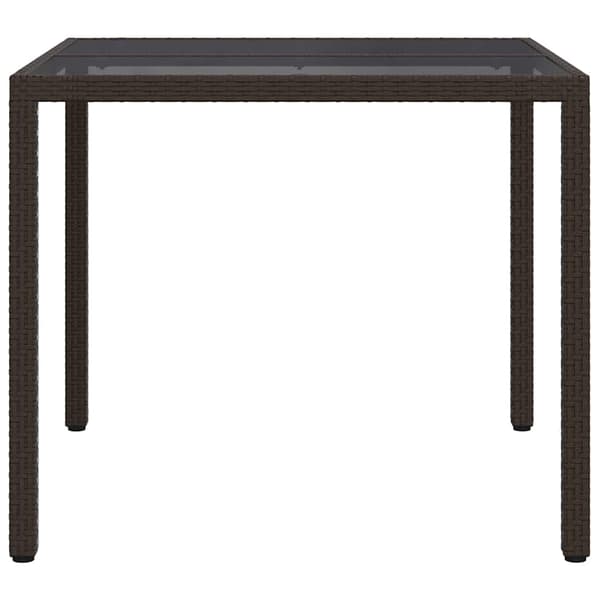 Trädgårdsbord Brun 90 x 90 x 75 cm konstrotting