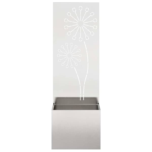 Trädgårds integritetsskärm Silver 50 x 150 cm Rostfritt stål