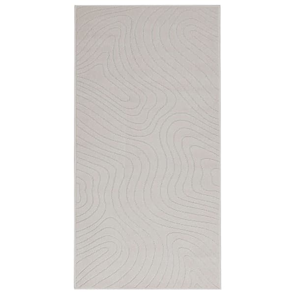 Områdesmattor Rektangulär PALMERAS Kräm 200 x 80 cm Polyester