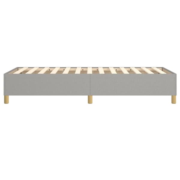 Boxspring-sängram ljusgrå 90x200 cm tyg