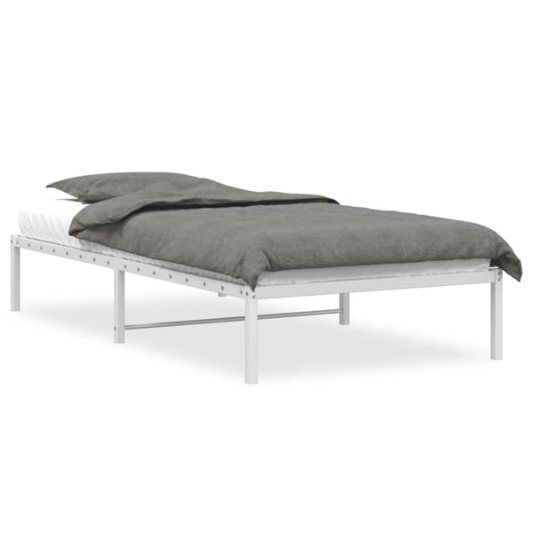 Sängram metall vit 107x203 cm