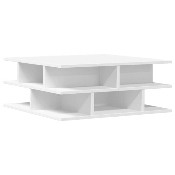 Soffbord vit 70x70x29 cm konstruerat trä