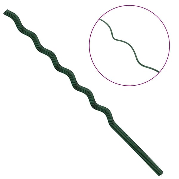 Växtstöd 20 pcs Grön 150 x 0,6 x 0,6 cm Stål