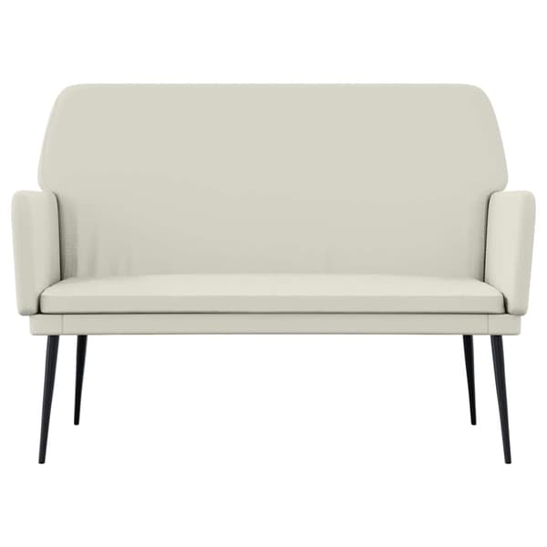 Bänk gräddvit 108x79x79 cm sammet