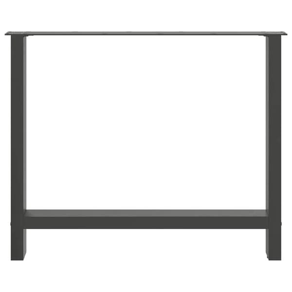 Matbordsben antracit 2 st 100x(72-73) cm stål