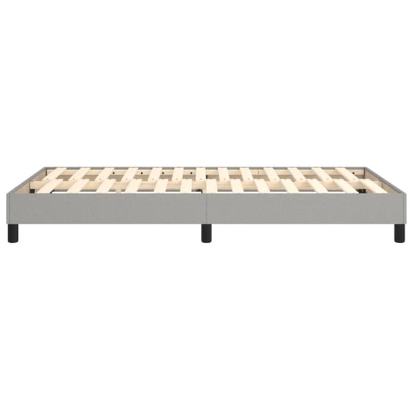 Boxspring-sängram ljusgrå 120x200 cm tyg
