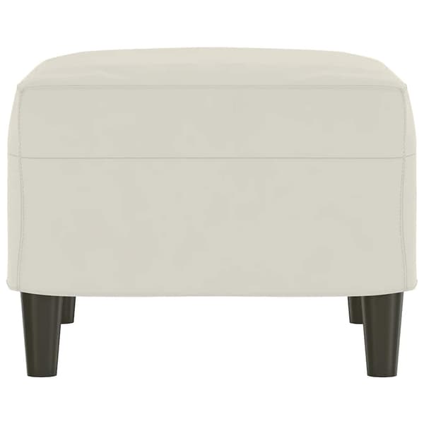 Bänk gräddvit 70x35x41 cm sammet