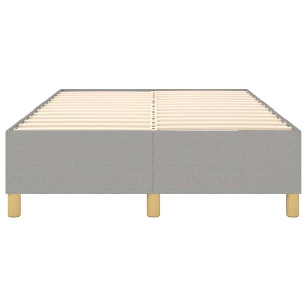 Boxspring-sängram ljusgrå 120x200 cm tyg