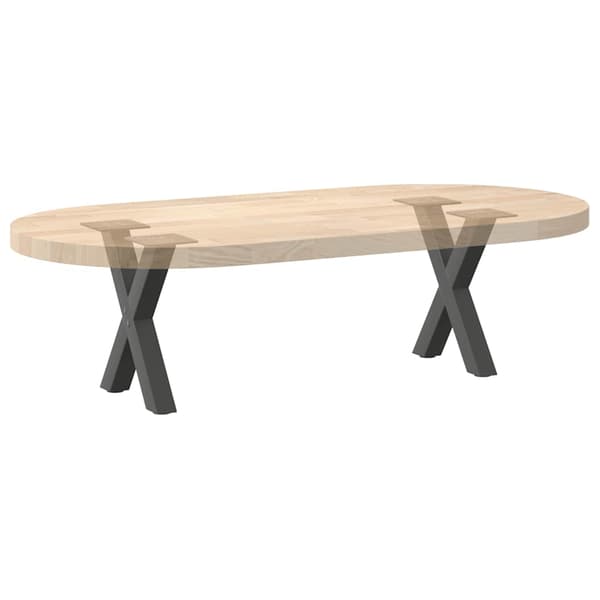 Soffbordsben X-formade 2 st antracit 37x(30-31) cm stål