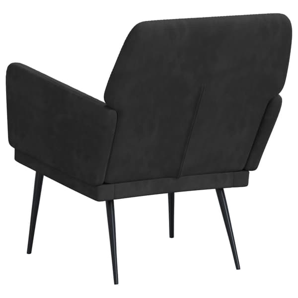 Fåtölj svart 62x79x79 cm sammet